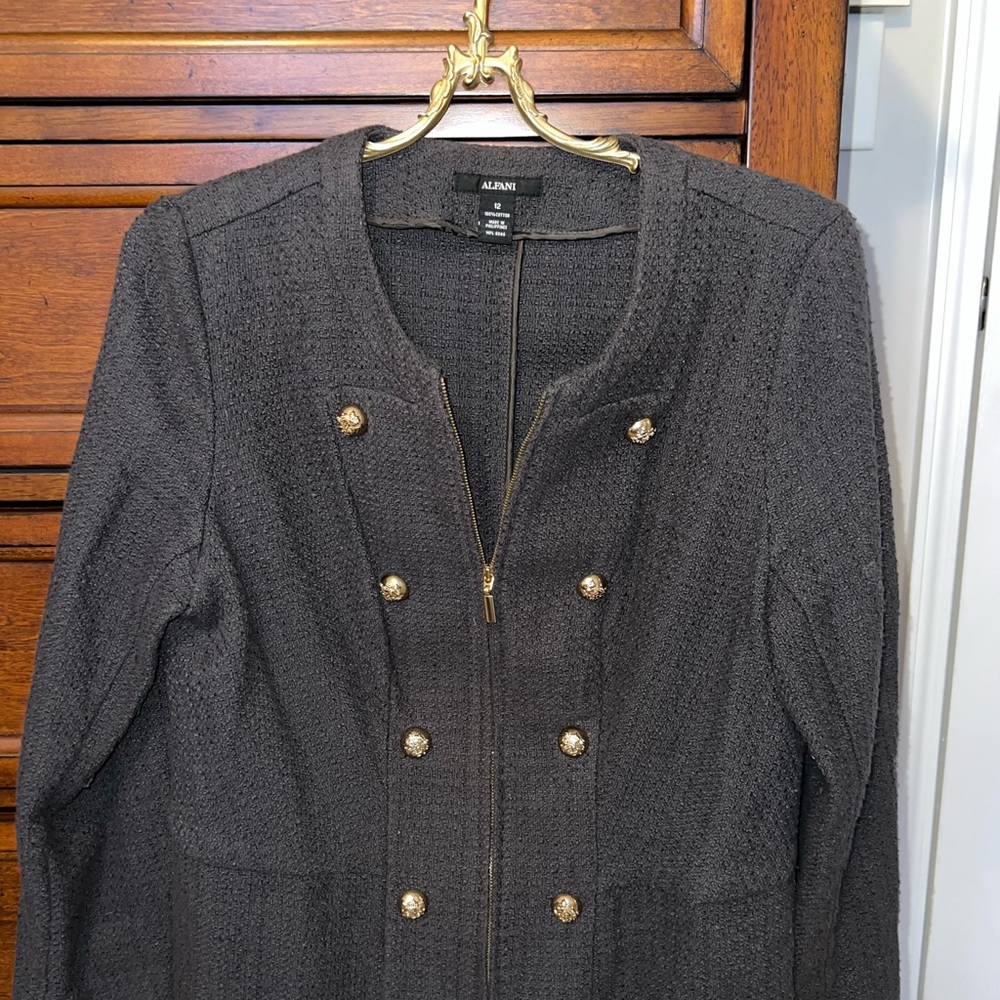 Alfani Black Blazer with Gold Buttons